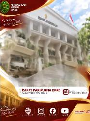 Pimpinan PN Malili Menghadiri Rapat Paripurna DPRD Kabupaten Luwu Timur